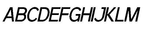 RCL Back One Light Italic Font UPPERCASE