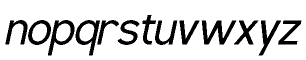 RCL Back One Light Italic Font LOWERCASE