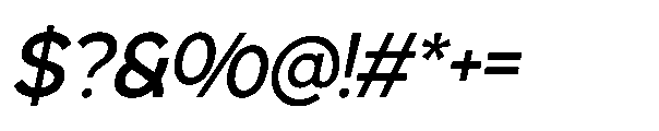 RCL Back One Regular Italic Font OTHER CHARS