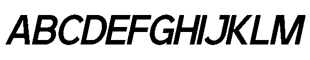 RCL Back One Regular Italic Font UPPERCASE