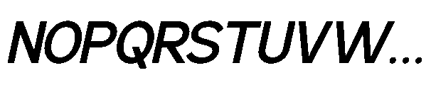 RCL Back One Regular Italic Font UPPERCASE