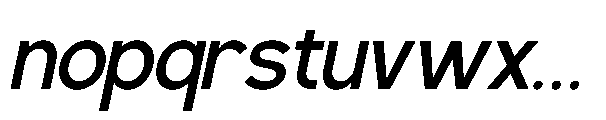 RCL Back One Regular Italic Font LOWERCASE