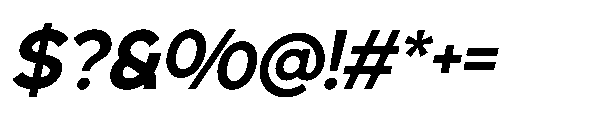 RCL Back One Semi Bold Italic Font OTHER CHARS