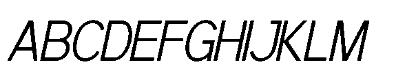 RCL Back One Thin Italic Font UPPERCASE