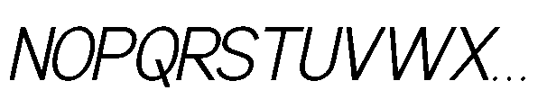 RCL Back One Thin Italic Font UPPERCASE