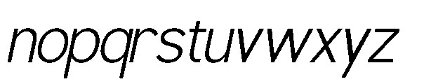 RCL Back One Thin Italic Font LOWERCASE