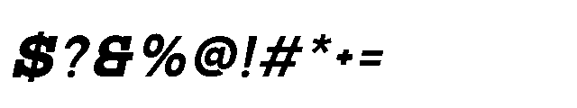 RCL Bricko Bold Italic Font OTHER CHARS