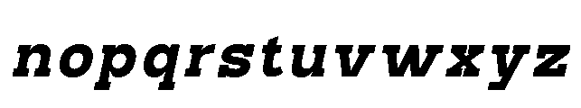 RCL Bricko Bold Italic Font LOWERCASE