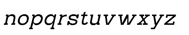 RCL Bricko Italic Font LOWERCASE
