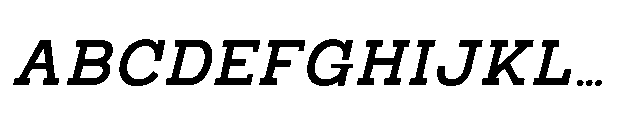 RCL Bricko Medium Italic Font UPPERCASE