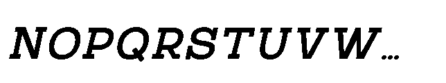 RCL Bricko Medium Italic Font UPPERCASE