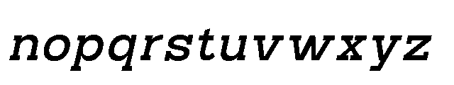 RCL Bricko Medium Italic Font LOWERCASE
