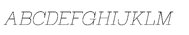 RCL Bricko Thin Italic Font UPPERCASE
