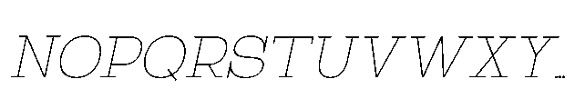 RCL Bricko Thin Italic Font UPPERCASE