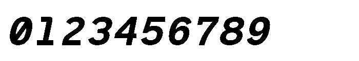RCL Monoskrn Bold Italic Font OTHER CHARS