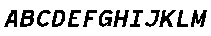RCL Monoskrn Bold Italic Font UPPERCASE