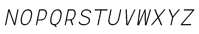 RCL Monoskrn Extra Light Italic Font UPPERCASE