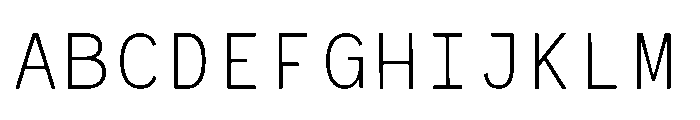 RCL Monoskrn Extra Light Font UPPERCASE