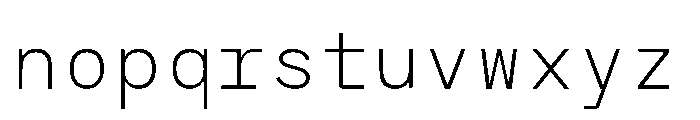 RCL Monoskrn Extra Light Font LOWERCASE
