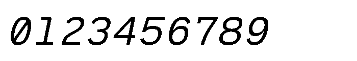 RCL Monoskrn Italic Font OTHER CHARS
