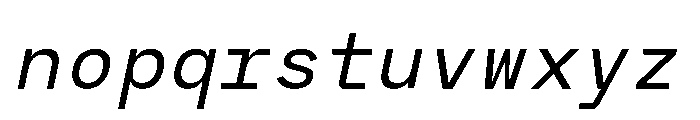 RCL Monoskrn Italic Font LOWERCASE
