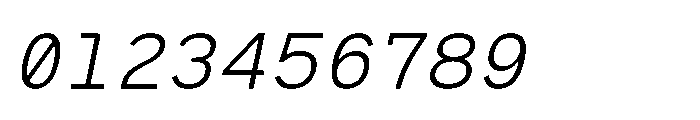 RCL Monoskrn Light Italic Font OTHER CHARS
