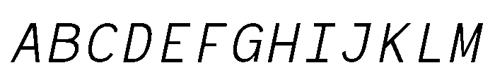 RCL Monoskrn Light Italic Font UPPERCASE