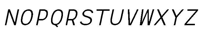 RCL Monoskrn Light Italic Font UPPERCASE