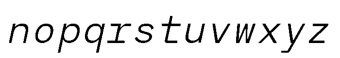 RCL Monoskrn Light Italic Font LOWERCASE
