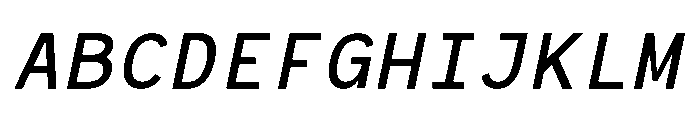 RCL Monoskrn Medium Italic Font UPPERCASE