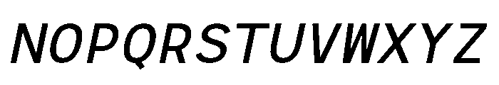 RCL Monoskrn Medium Italic Font UPPERCASE