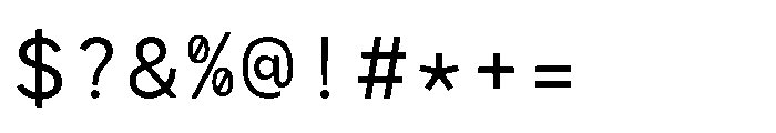 RCL Monoskrn Regular Font OTHER CHARS