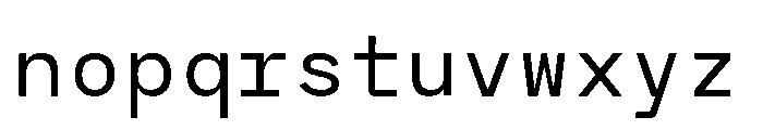 RCL Monoskrn Regular Font LOWERCASE