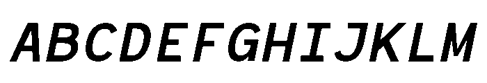 RCL Monoskrn Semi Bold Italic Font UPPERCASE