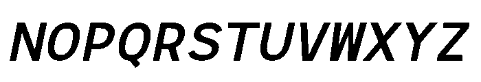 RCL Monoskrn Semi Bold Italic Font UPPERCASE