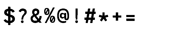 RCL Monoskrn Semi Bold Font OTHER CHARS