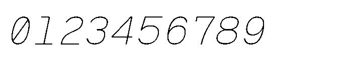 RCL Monoskrn Thin Italic Font OTHER CHARS