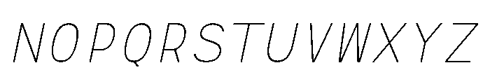RCL Monoskrn Thin Italic Font UPPERCASE