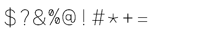 RCL Monoskrn Thin Font OTHER CHARS