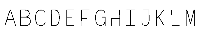 RCL Monoskrn Thin Font UPPERCASE