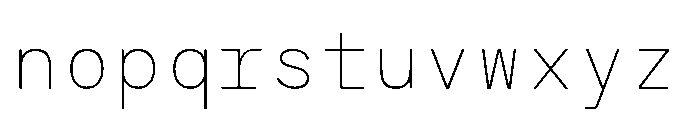 RCL Monoskrn Thin Font LOWERCASE