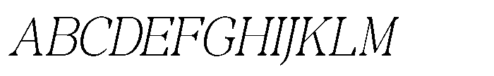 RCL Morland Extra Light Italic Font UPPERCASE