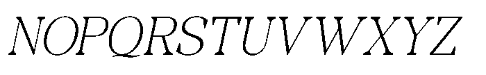 RCL Morland Extra Light Italic Font UPPERCASE