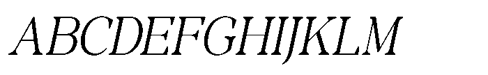 RCL Morland Light Italic Font UPPERCASE