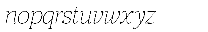 RCL Morland Thin Italic Font LOWERCASE
