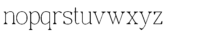RCL Morland Thin Font LOWERCASE