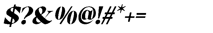 RCL Prime Serif Black Italic Font OTHER CHARS