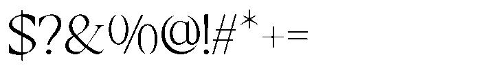 RCL Prime Serif Extra Light Font OTHER CHARS