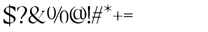 RCL Prime Serif Light Font OTHER CHARS