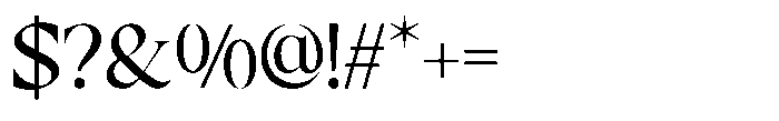 RCL Prime Serif Regular Font OTHER CHARS